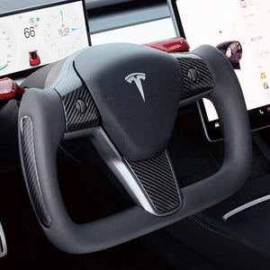 EVBASE Tesla Model 3 Volante modello Y Yoke Nappa nero
