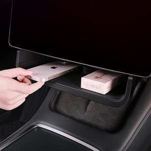 EVBASE Tesla Model 3 Y Center Console Organizer Bandeja magnética debajo de la pantalla Caja de almacenamiento