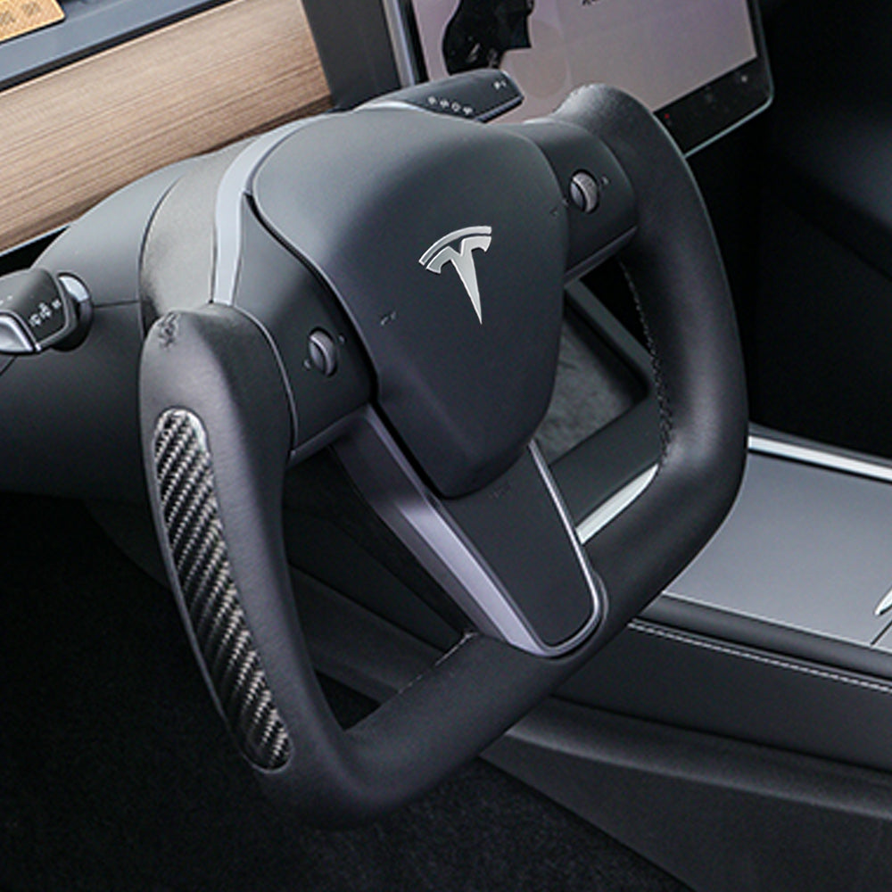 FanpBow Upgraded Tesla Model Y Model 3 Steering Wheel Side Storage