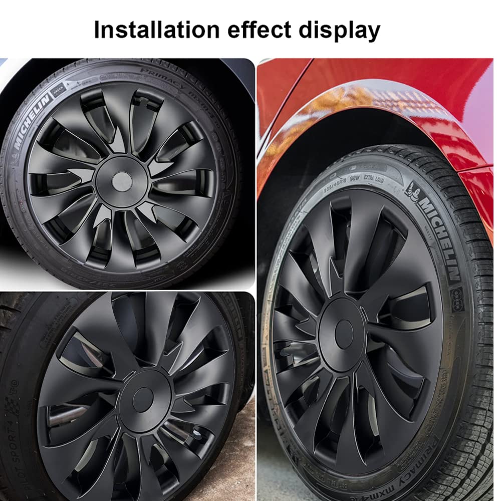 Model 3 Wheel Cover 18 inch Induction Hubcaps for Tesla 2017-2023 Model 3 Accessories