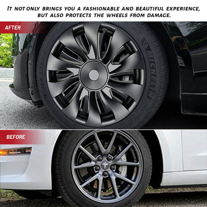 Model 3 Wheel Cover 18 inch Induction Hubcaps for Tesla 2017-2023 Model 3 Accessories