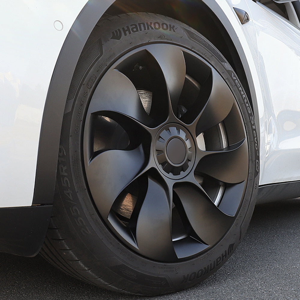 Performance hubcaps in turbine design for the Tesla Model Y – Shop4Tesla