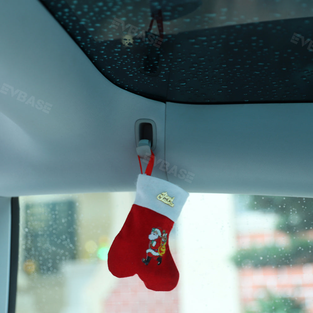 Tesla Seats Christmas Hat Headrest Model 3/Y/X/S Red Christmas Hat for Tesla Seats with 2 Hats