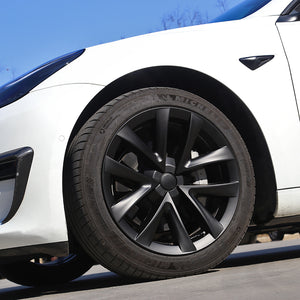 EVBASE Tesla Model 3 Arachnid Wheel Cover 18 inch Sport Model S Plaid Version Wheel Cap 4PCS Matte