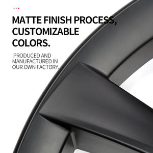 EVBASE Model 3 18inch Arachnid Wheel Covers Replacement Wheel Cap Model 3 Matte 4PCS