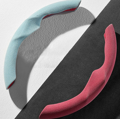 EVBASE Tesla Steering Wheel Cover Suede Alcantara Material Custom For Model 3 Y