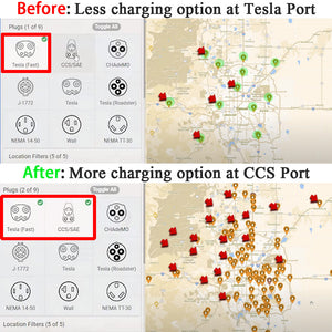 Tesla CCS Combo 1 Adaptador CCS a Tesla para el modelo 3 Y X S 250KW Carga rápida en CCS