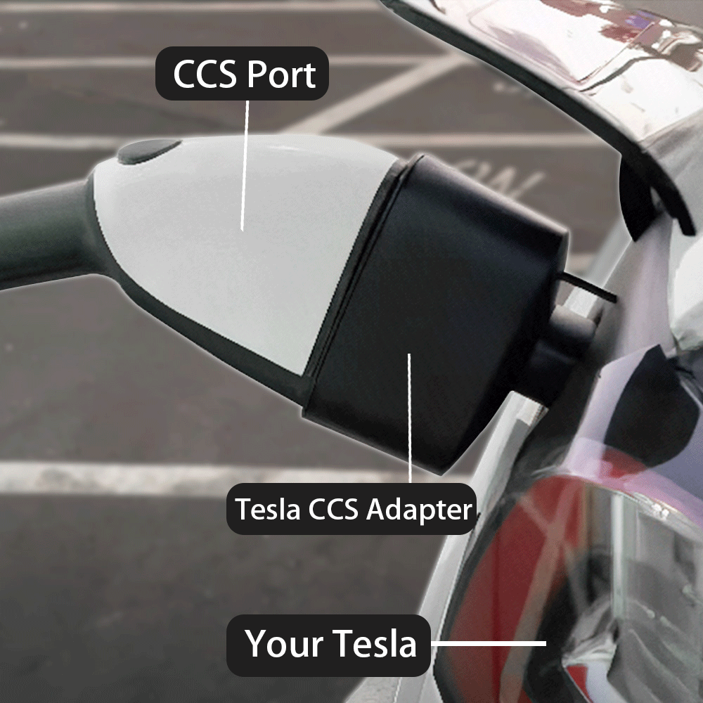 Adaptador Tesla CCS1 250KW CCS a Tesla Adaptador de cargador para el modelo 3 Y X S Accesorios