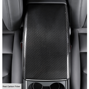 EVbase特斯拉中央控制扶手箱蓋真正的碳纖維為Model 3 Y