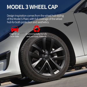 EVBASE Tesla Model 3 aracnid copriruota 18 pollici Sport Model S versione plaid cappuccio 4 pezzi opaco